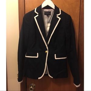 NWT Navy/White Fitted Blazer